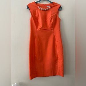 Calvin Klein orange business dress size 4